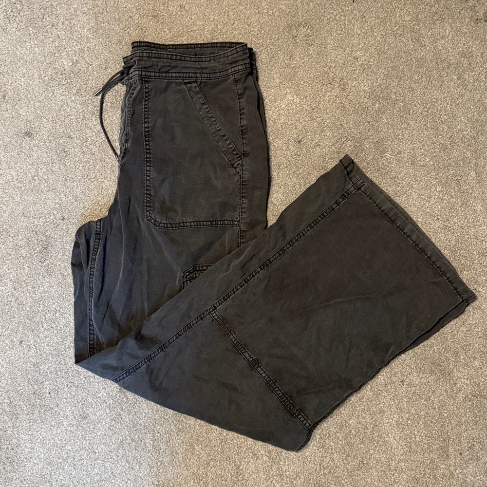 American Eagle Dark Brown Baggy Wide Leg Pants Size 10